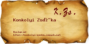 Konkolyi Zsóka névjegykártya